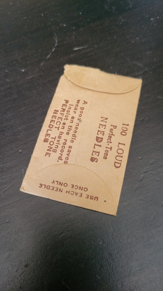 Perfect-tone Gramophone phonograph needle packet - empty