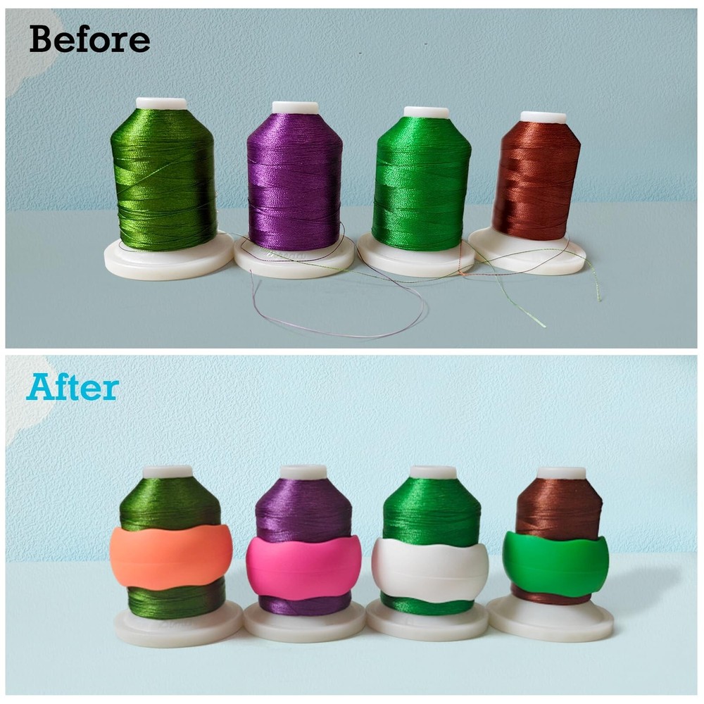 Simthread 100pcs Upgraded Thread Holder/Spool Huggers Compatible with Larger ...