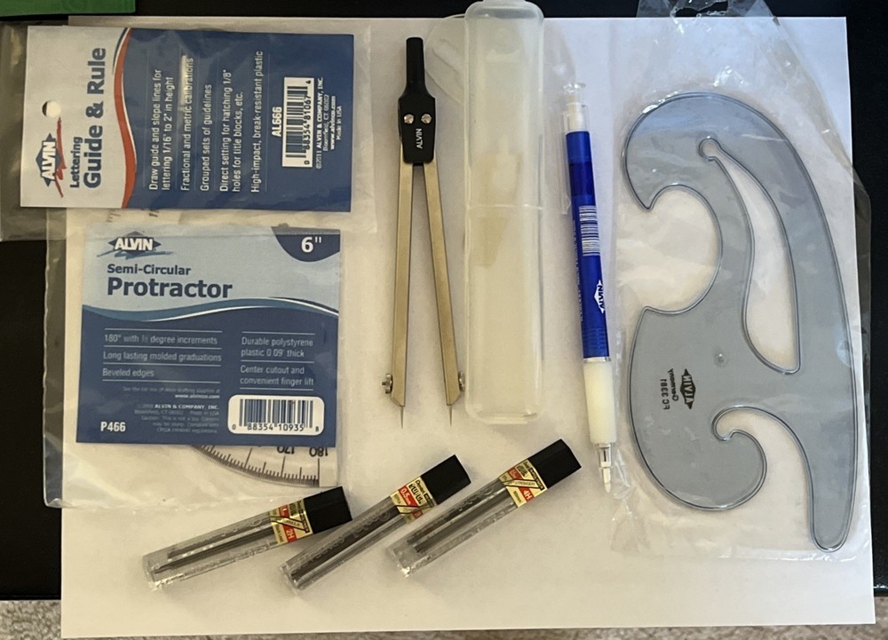 alvin drafting tools lot