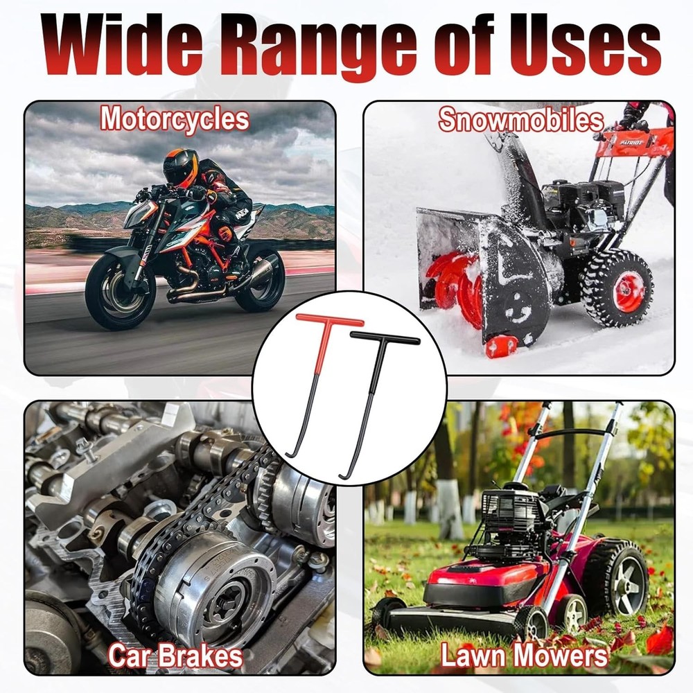 Lightweight and Durable Exhaust Spring Puller Tool - 2 PCS Motorcycle Accessory