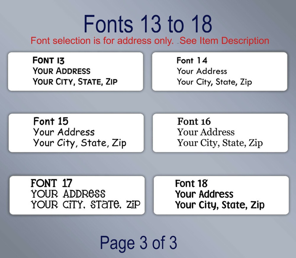 300 Personalized 1 x 2.63 Inch Return Address Monogram Brush Script Labels