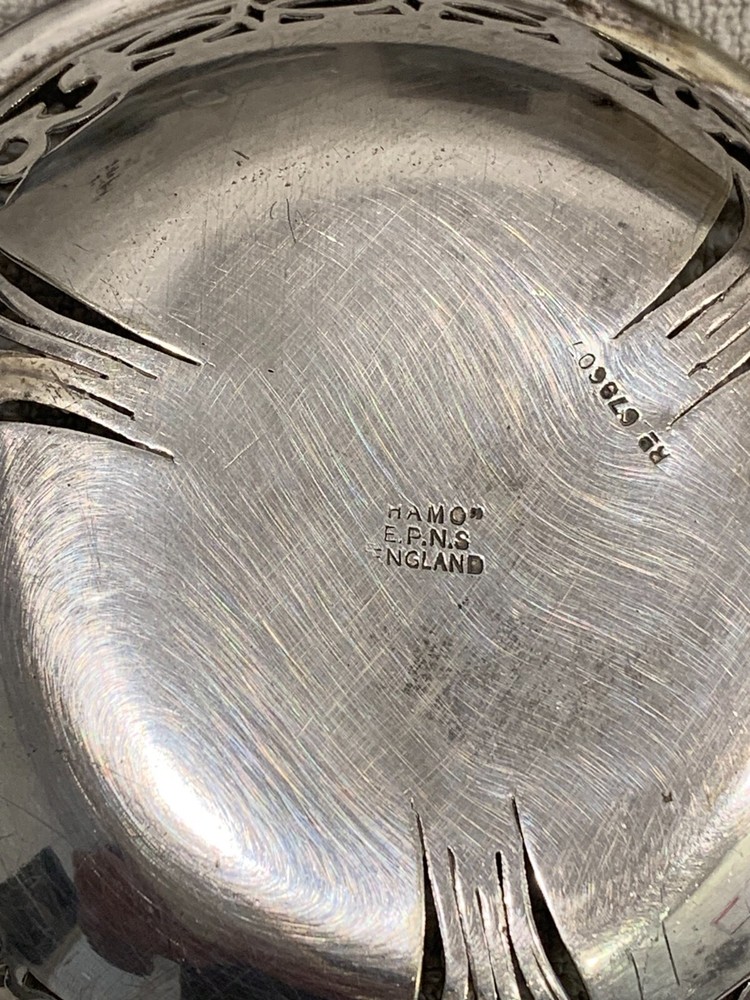 English HAMO EPNS Silver Plated Candy Dish