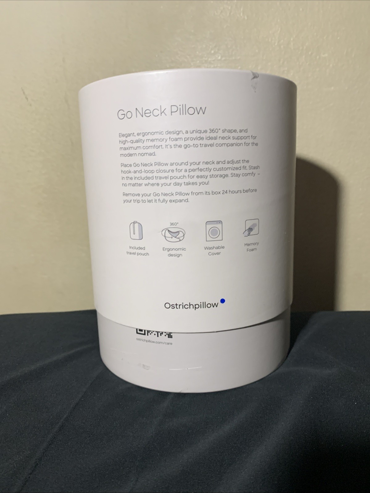 Ostrich Pillow Go Neck Ergonomic Travel Pillow Blue Reef (Open Box-Unused)