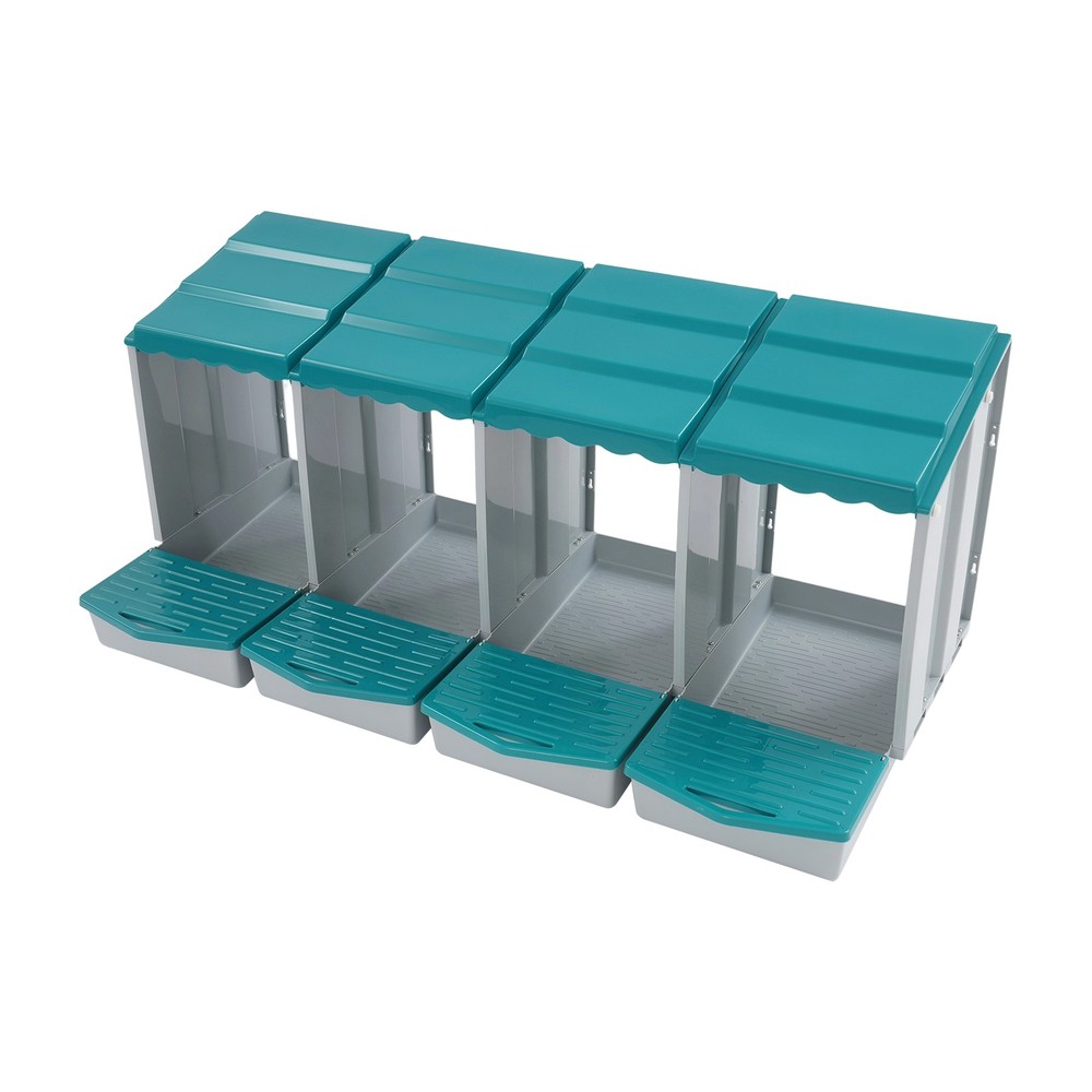 4-Compartment Chicken Nesting Box, Chicken Laying Box with Egg Collection