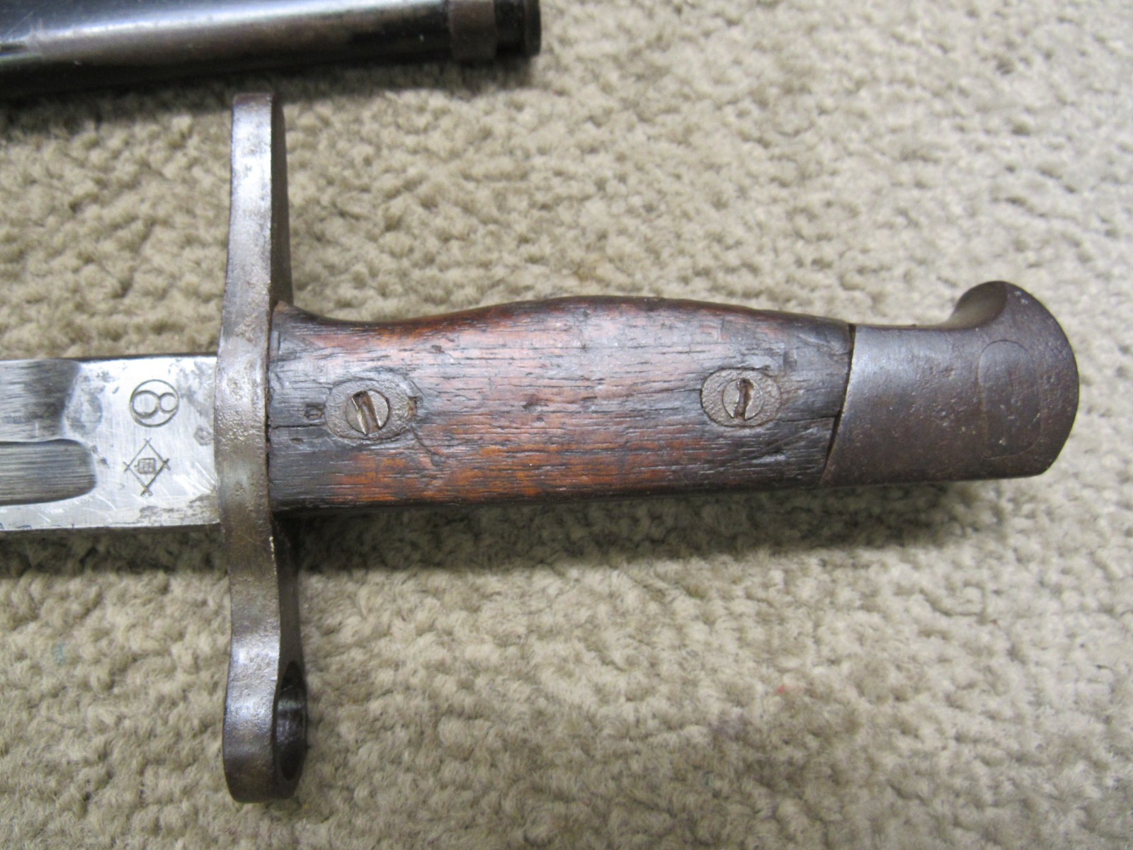 WW2 Japanese Type 30 Bayonet W/ Scabbard Toyoda Jido Shokki Seisakusho Arsenal