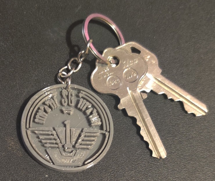 3d Printed Stargate SG-1 Patch Keychain