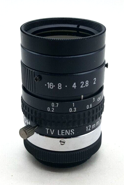Ricoh FL-HC1212B-VG 1/2" 12mm F1.2 Manual Iris C-Mount Lens w/ Locking Screws