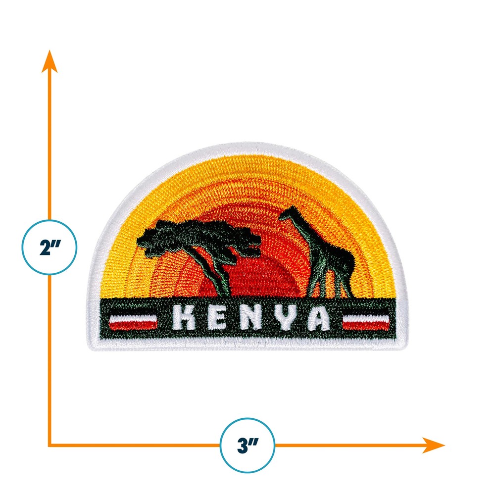 Kenya Iron On Travel Patch