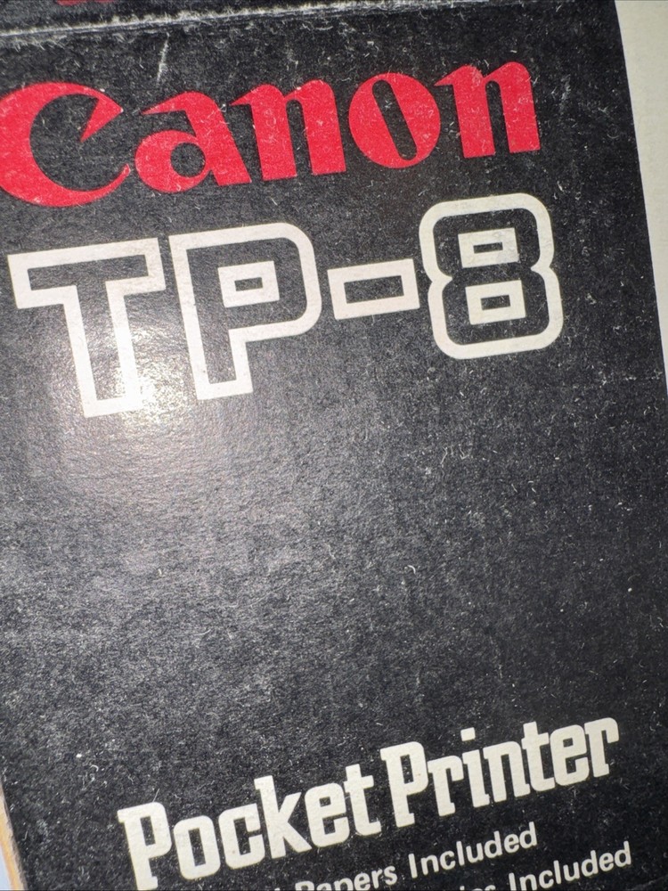 Vintage Canon TP-8 Pocket Printer Calculator Adding Machine Original Box, Clean!