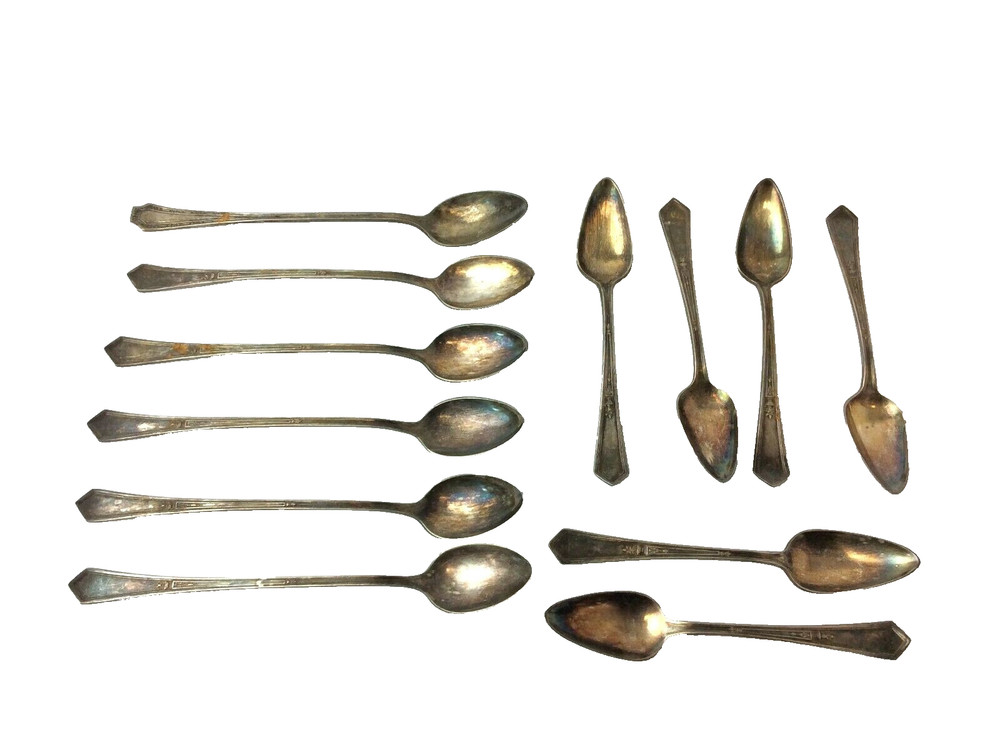 Pat Aug 31 20 Rogers AA Teaspoons Old Spoons Set Kitchenware Silverplate