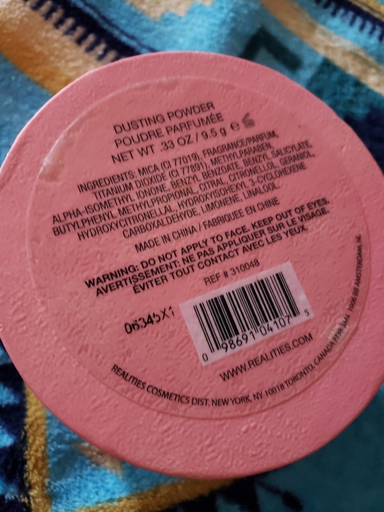 Pink Powder Box With Puff Empty Refillable