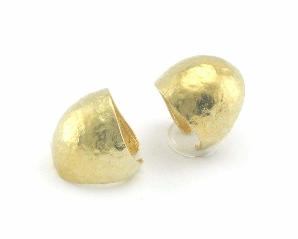 Hammered dome Statement Adjustable Ring Raw brass (6 - 7US inner size) 3005