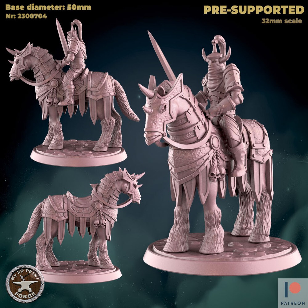 Evil Knight Miniature 28-32mm Dark Paladin DnD RPG