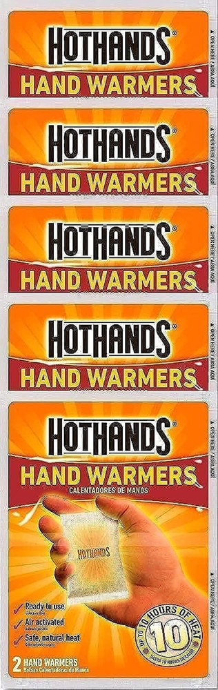 HotHands Hand Warmers 10 Count (5 Pack with 2 Warmers per Pack)
