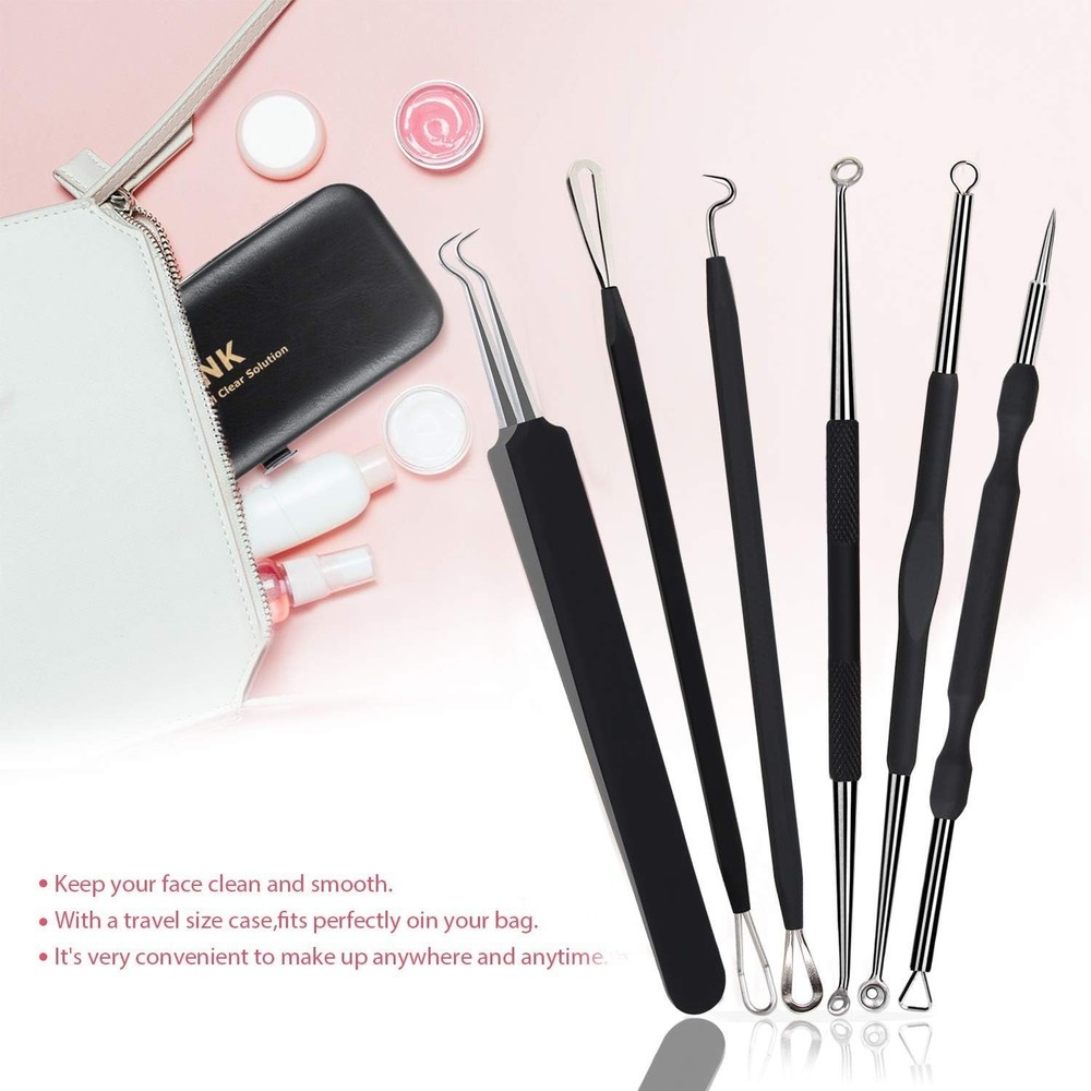 Precision Blackhead Extractor Tools - Anti-Slip, Rust Resistant & Travel Ready