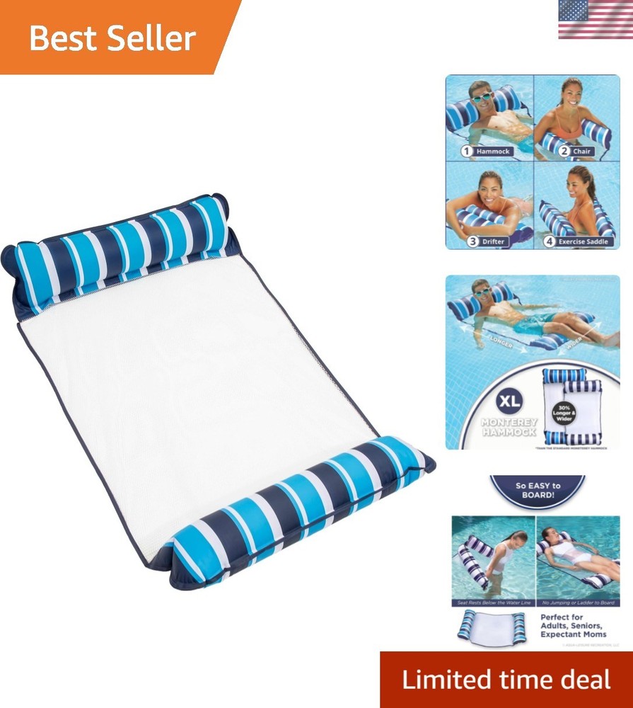 Patented Aqua  4-in-1 Hammock Float - Thrilling Waterside Experience
