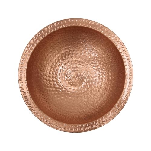 Hammered Solid Copper Birdbath- Rail Mount Bracket