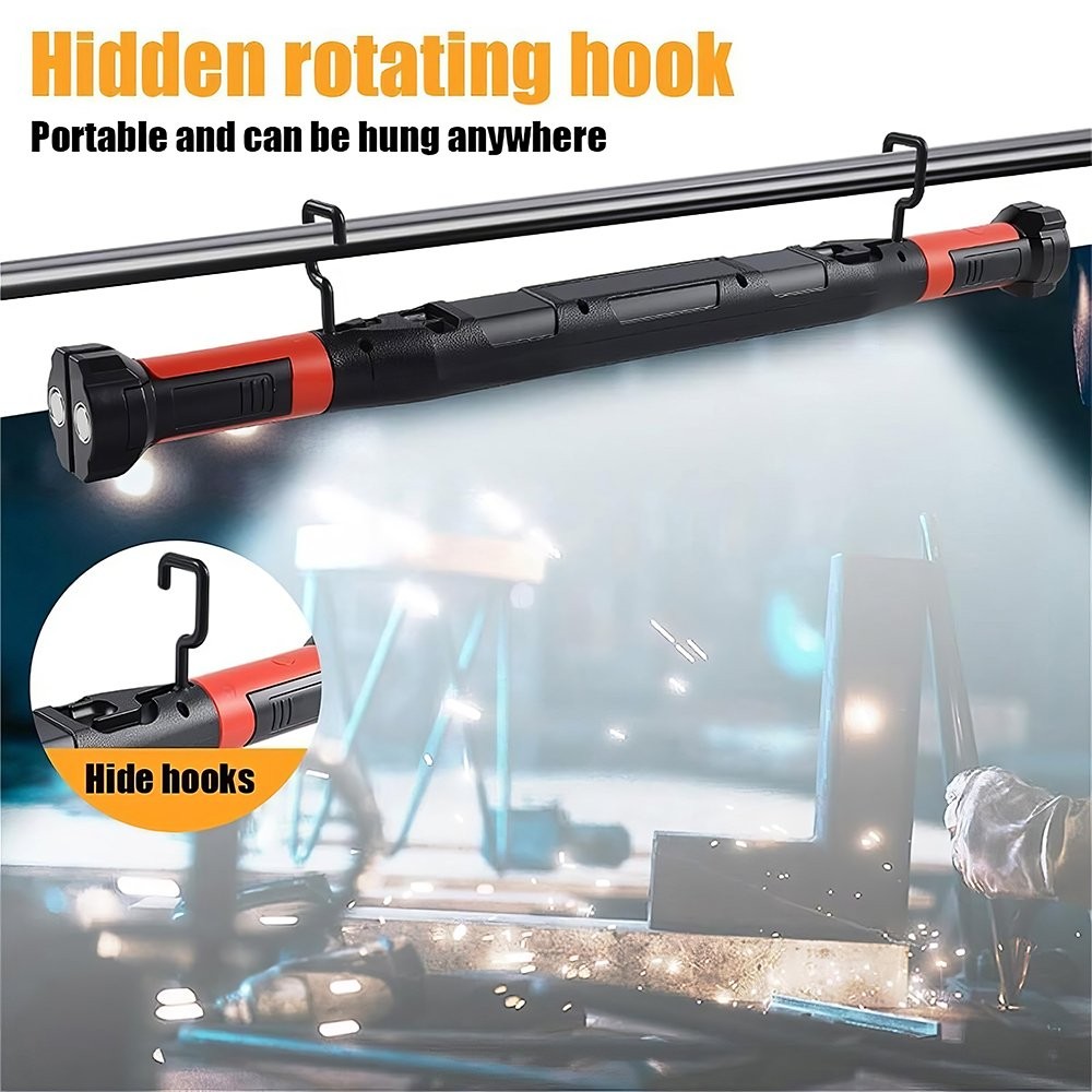 3000LM LED Work Light Rechargeable Magnetic Underhood Work Light with Hooks