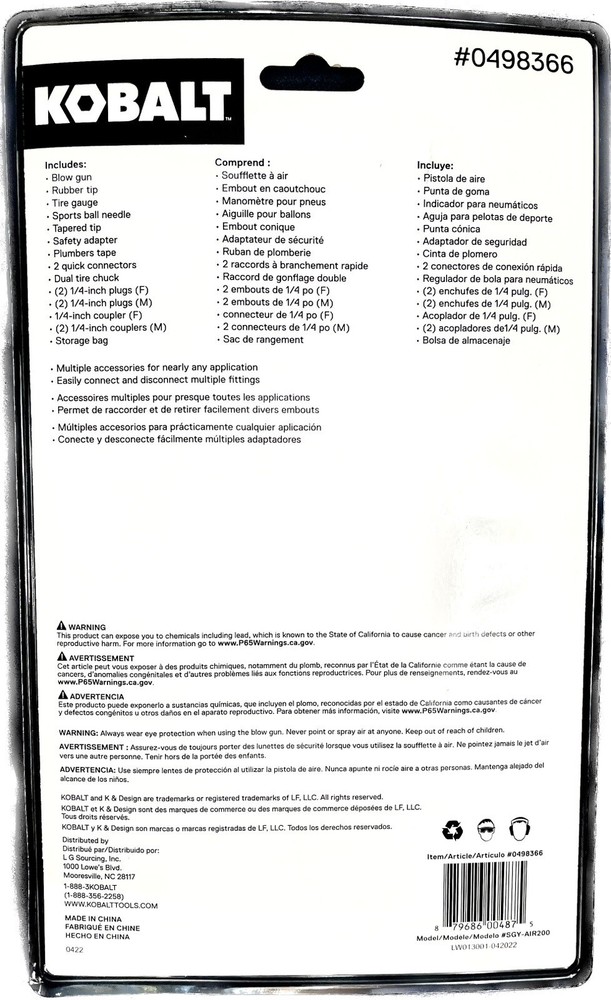 Kobalt Air Tool Accessory Kit 18 Pc