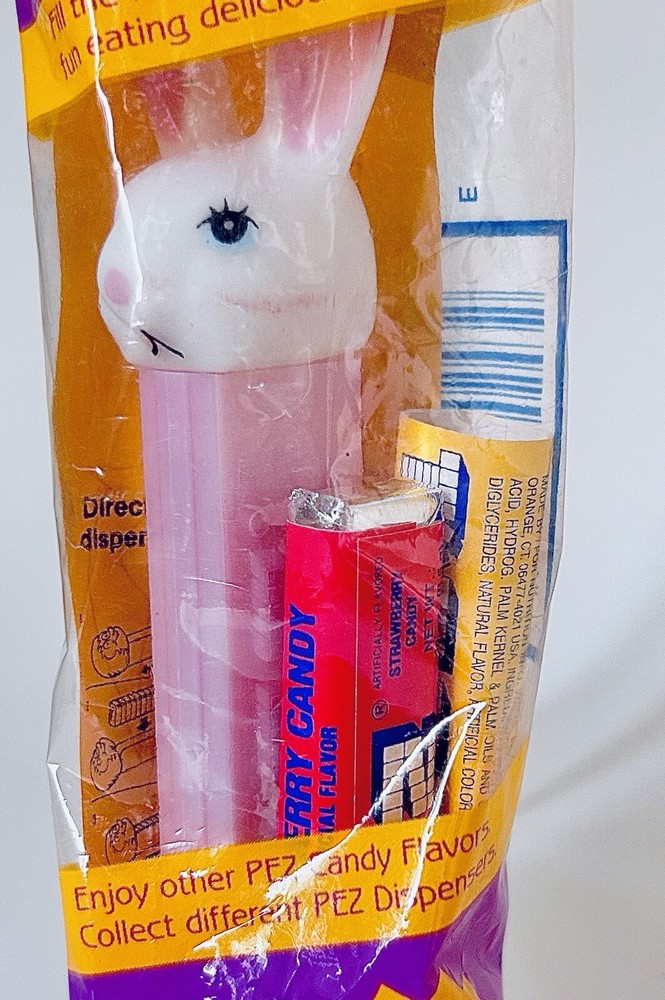 Vintage 1994 Easter Bunny EASTER PEZ Candy Container 7” No Feet SEALED PACK
