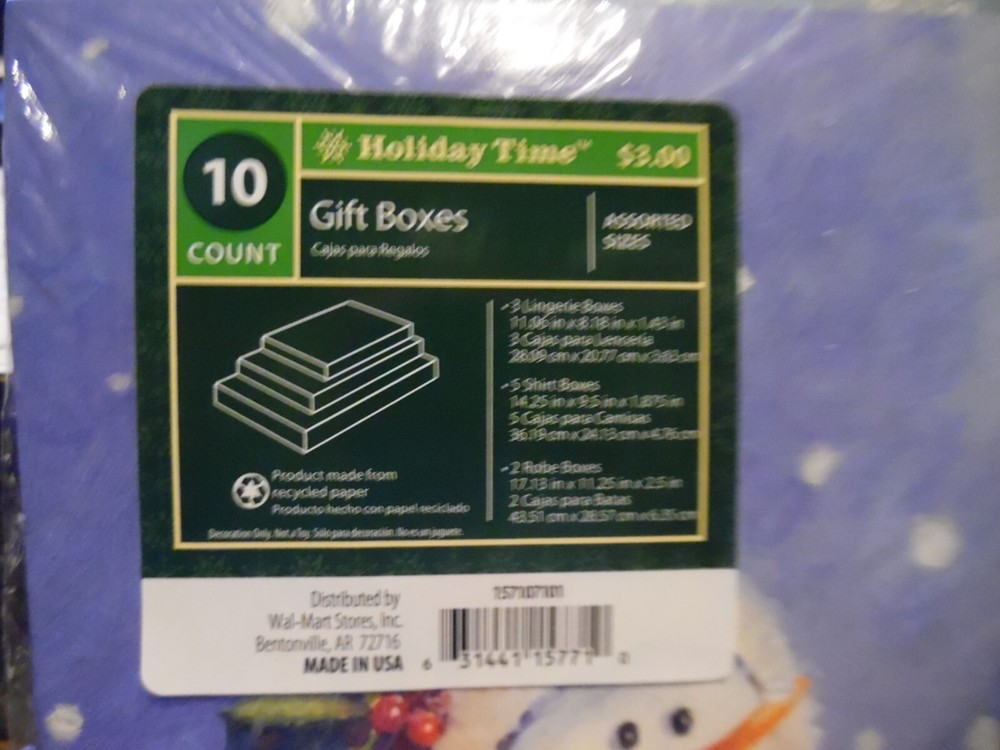 Assorted Various Size Unused Winter Holiday Christmas Gift Boxes