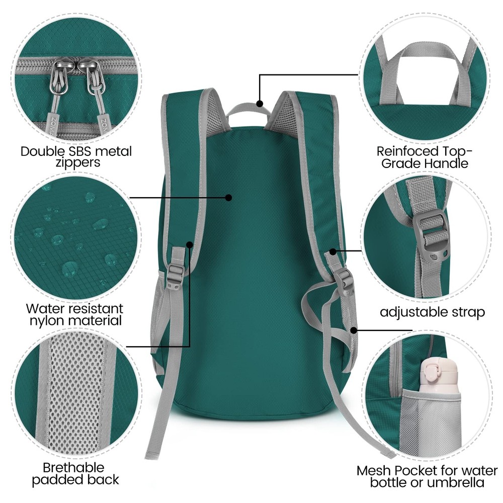 ZOMAKE Lightweight Packable Backpack 28L, Foldable Backpacks Water ... Fast Ship