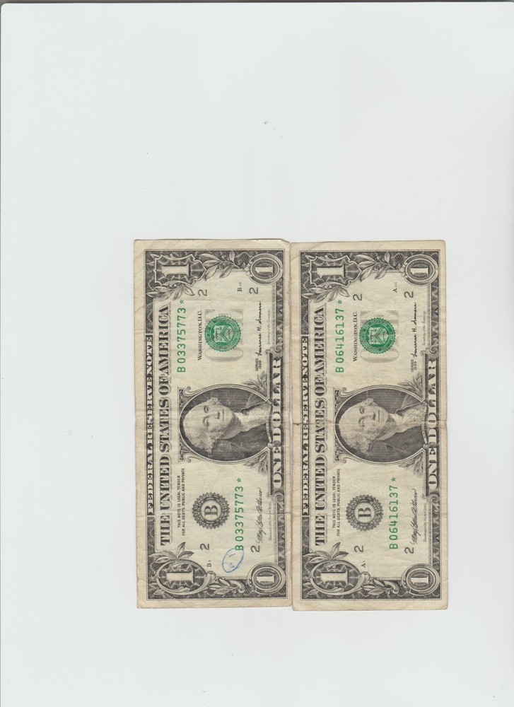 2-1999 $1 Federal Reserve Star Notes