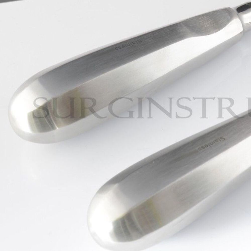2 Pcs Right Left Dental Extracting Extraction Root Barbed Edge Serrated Elevator