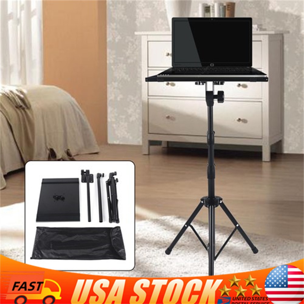 Rolling Adjustable Laptop Stand overbed Table Mobile Tripod Stand Laptop Table
