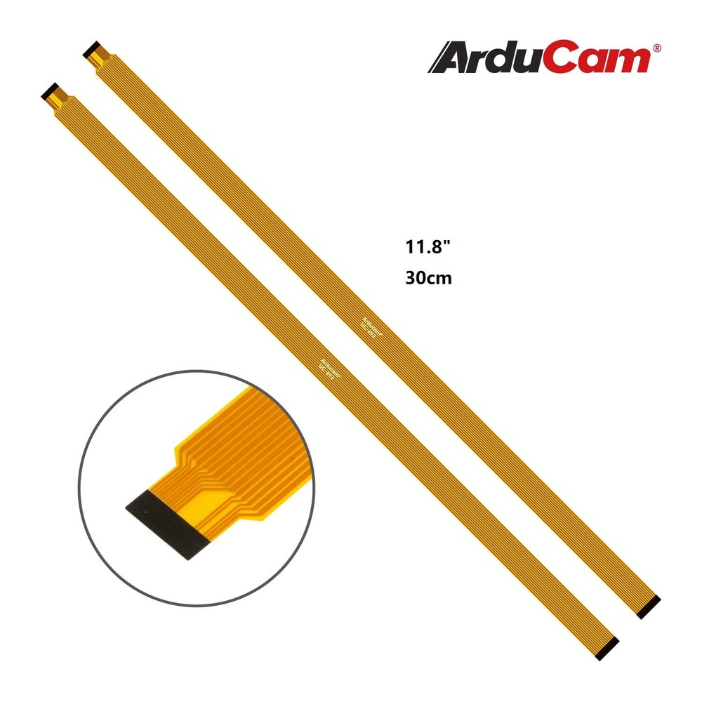 for Raspberry Pi Zero Camera Cable Set 2 Pack 11.8" 30cm Ribbon Flex Extensio...