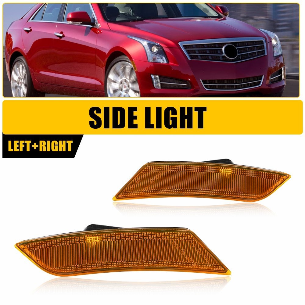 For 2017-2024 Cadillac XT5 Amber Front Fender Side Marker Light LED GM2551199 2x