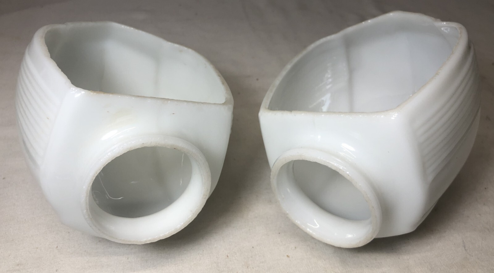 Vtg Porcelain Wall Sconce Pair Antique Ceramic Light Fixture Art Deco USA #i33