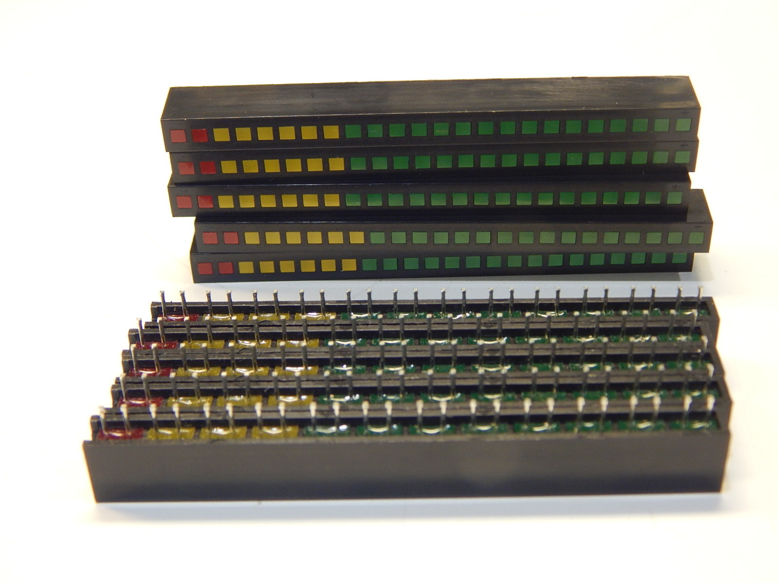 (10) SUNLED 12 LED SEGMENT BAR ARRAY 8 GREEN 3 YELLOW 1 RED - YOU GET 10 PIECES