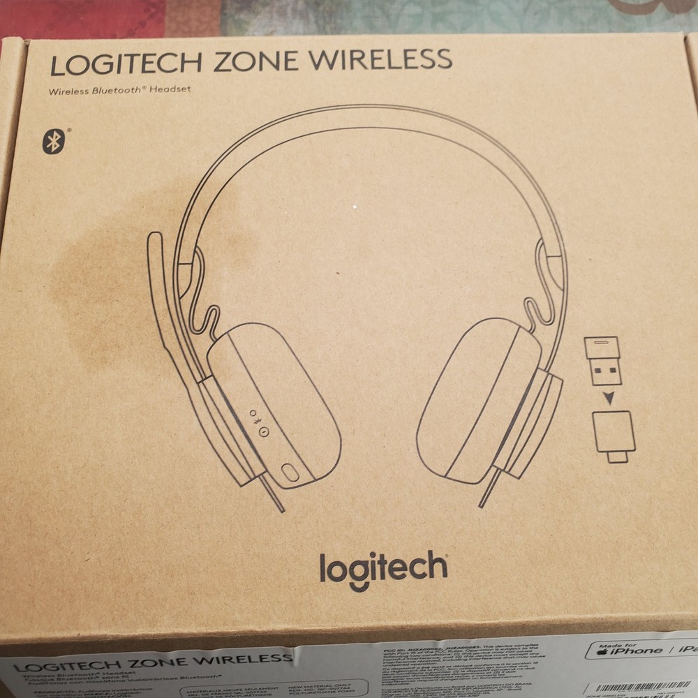Logitech Zone Wireless Bluetooth Headset Compatible With iPhone iPad 981-000913