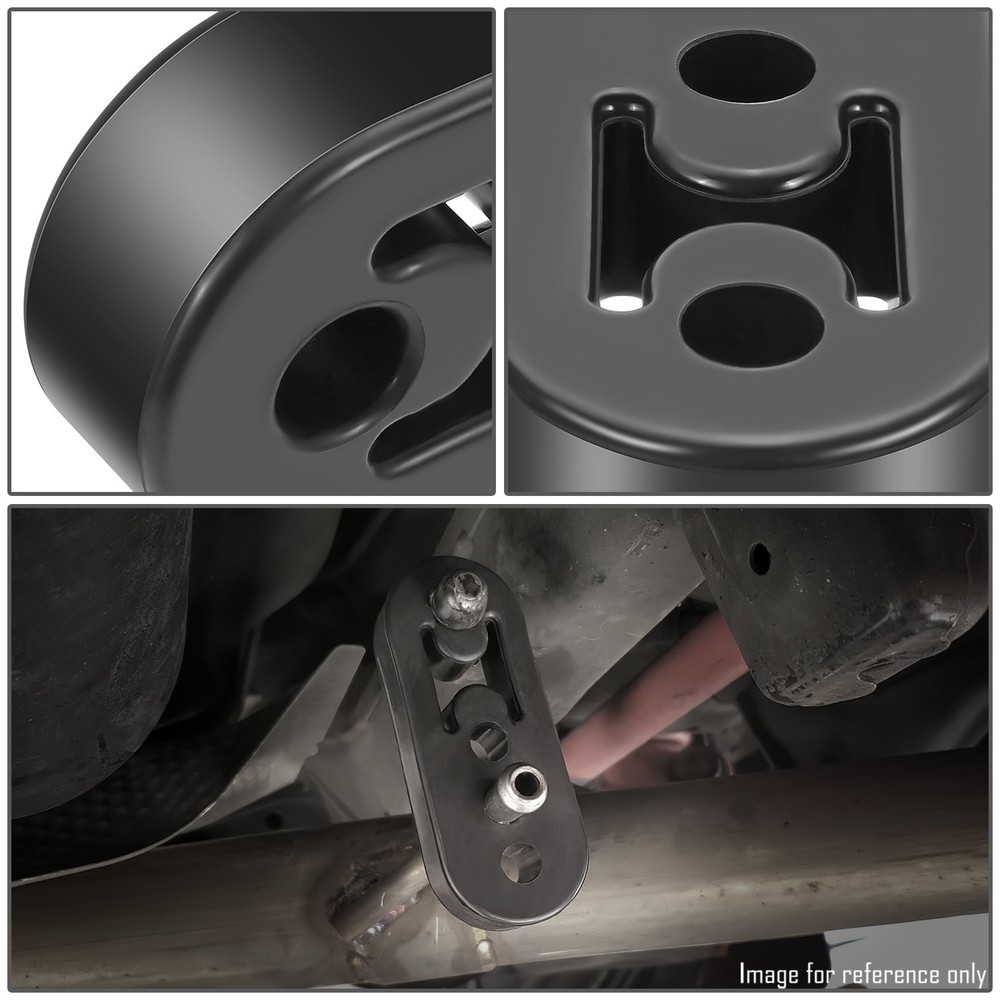 Pair 4-Hole Polyurethane Rubber Exhaust Tail Pipe Mount Bracket Hanger Insulator