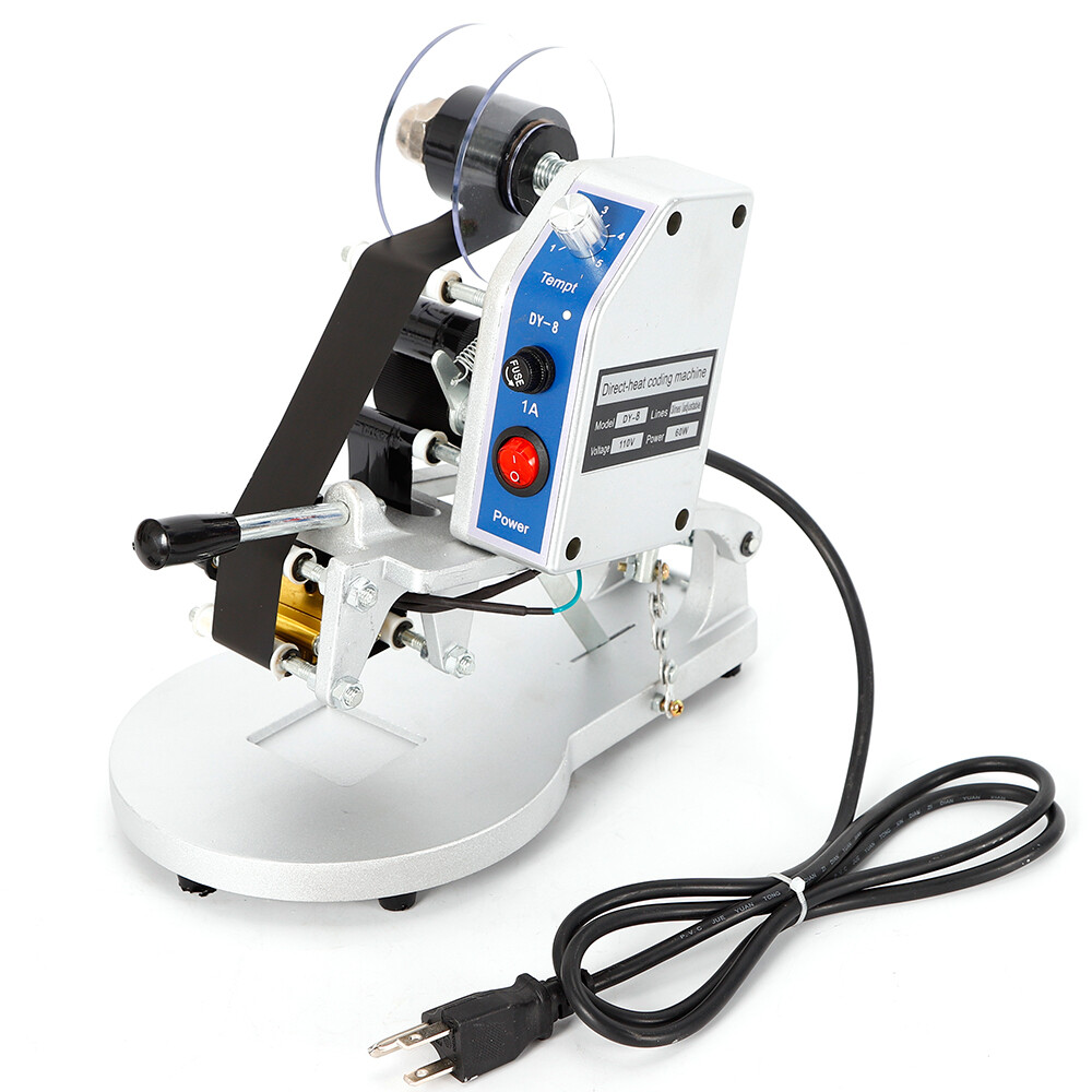 Manual Hot Stamp Printer Ribbon Coding Hot Foil Stamping Date Code Machine DY-8