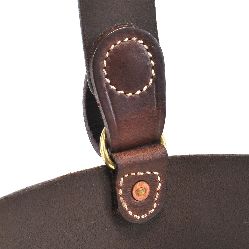 WW1 Sam Browne Belt With Shoulder Strap Premium Drum Dyed Oiled Brown Leather