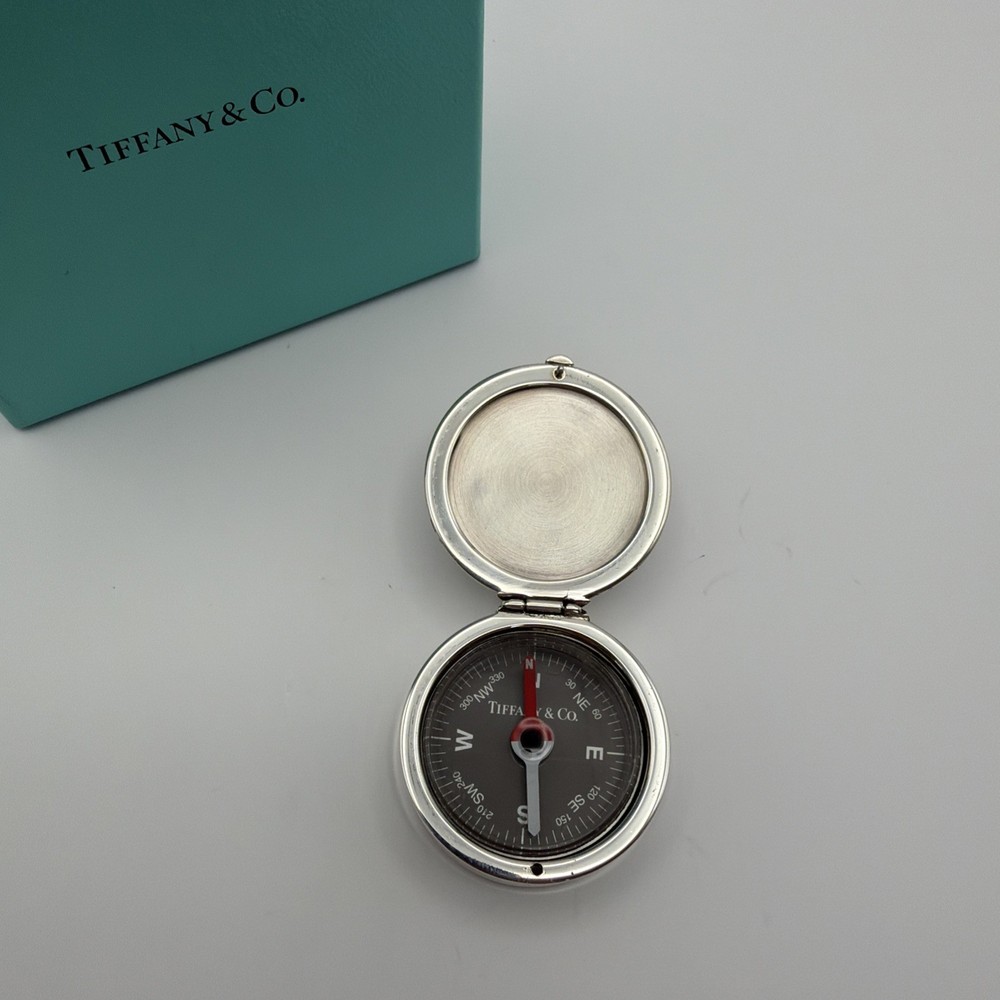 Tiffany & Co Sterling Silver Compass "1837 Collection”