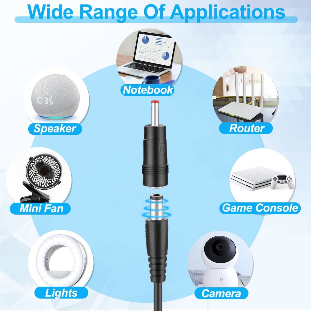 FARSENSE USB C to DC Adapter,Barrel PD Trigger Cable(3.3ft) with A to...