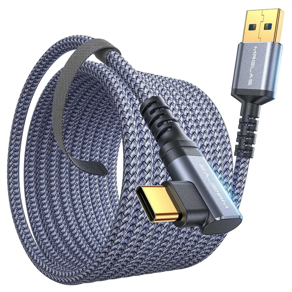 16 FT High-Speed VR Link Cable with Right Angle Design - Compatible with Oculus