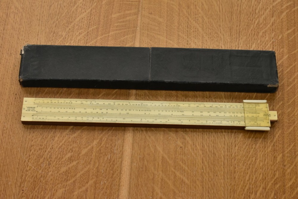 Unique Log - Log Slide Rule with Instruction Booklet