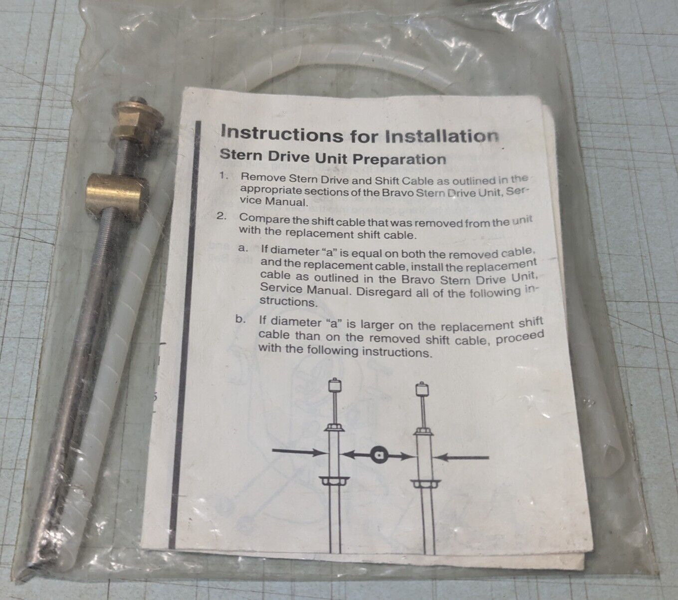 Genuine Mercury MerCruiser Bravo Shift Cable Replacement Kit 815471A2 NEW OEM