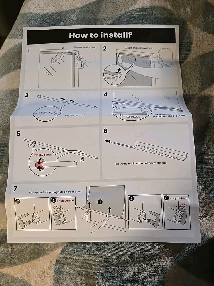 Portable Blackout Roller Shades