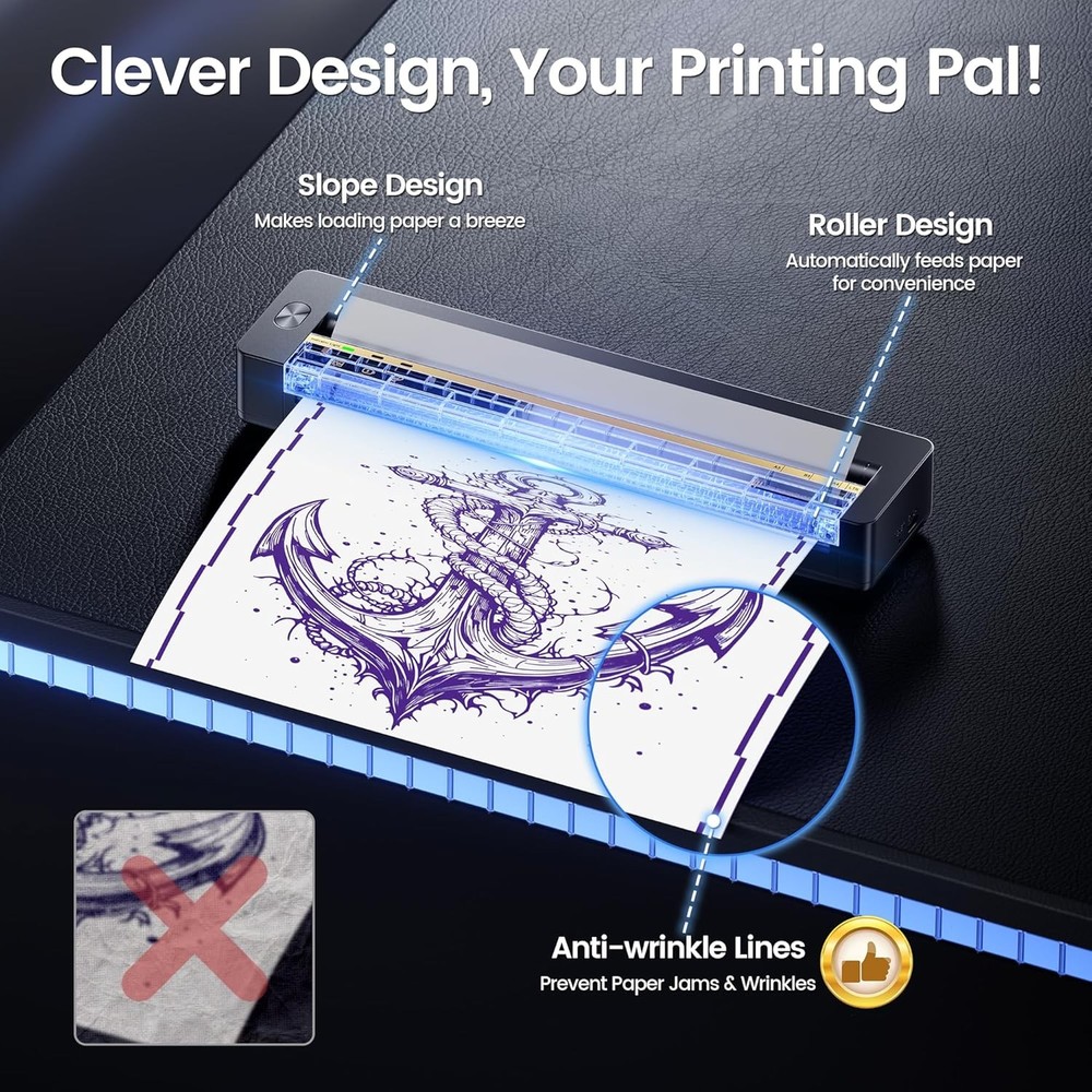 Phomemo Tattoo Stencil Printer Thermal Wireless Tattoo Printer Bluetooth Printer