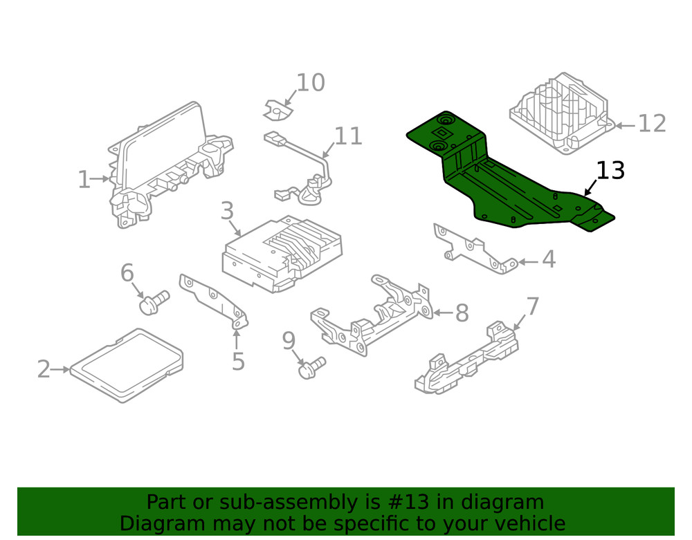 Genuine Mazda Amplifier Bracket K128-66-9B0