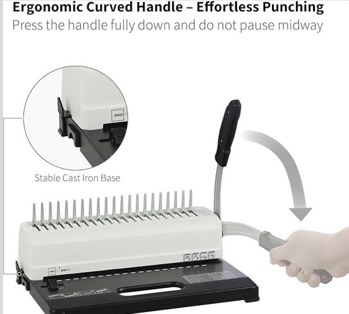 NEW Amazon Binding Machine 350 Sheets Comb Binder Adjustable + 700 Combs Bundle