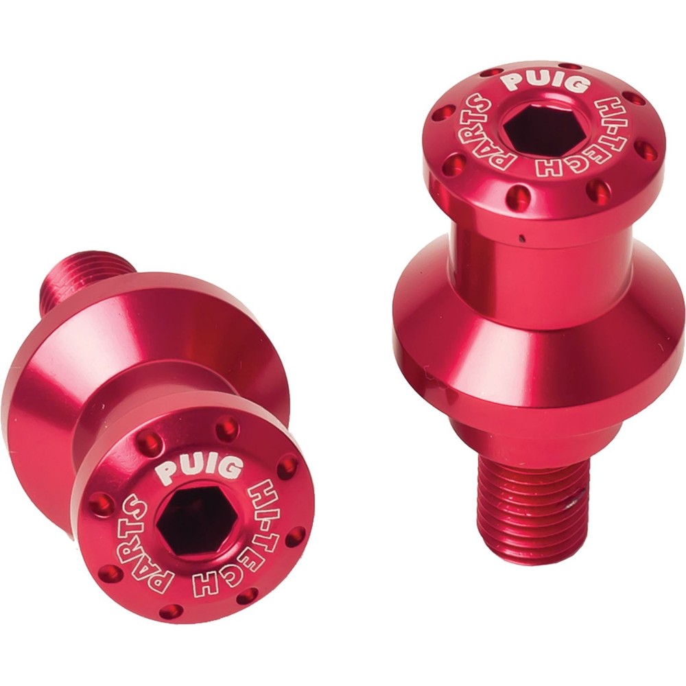 Puig Swingarm Spools Hi-Tech 6mm Red 2 Pack 5922R