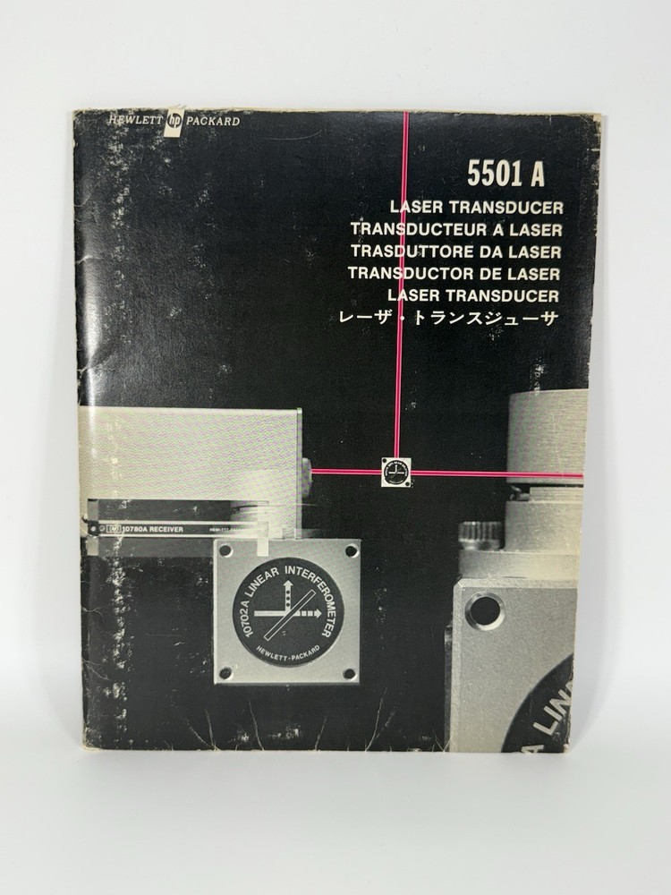 HP 5501A Laser Transducer System Products Presentation Folder Data Sheets