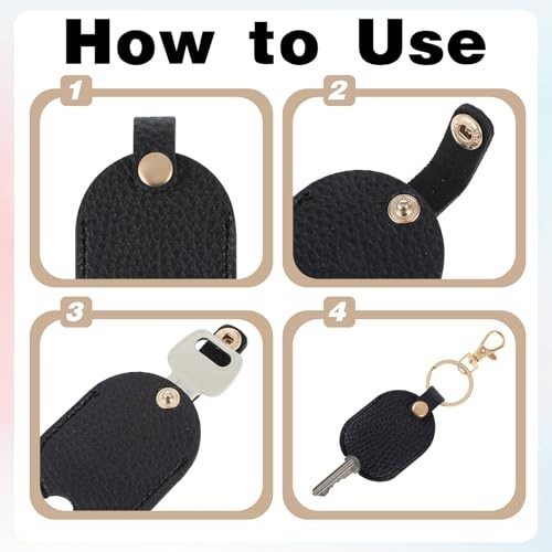 Leather Key Sleeve for Broken Key, Broken Car Key Loop Replacement Key Ring
