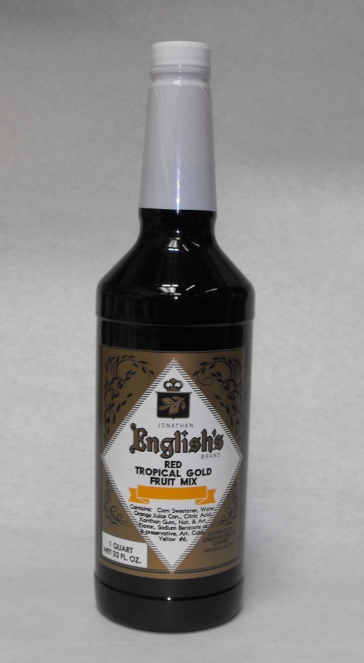 Jonathan English Fassionola Red Tropical Tiki Drink Mixer Syrup